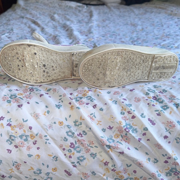 Kids Baby Yoda / Grogu High-Top Sneakers in Pink & Purple with Silver Glitter - Picture 3 of 4